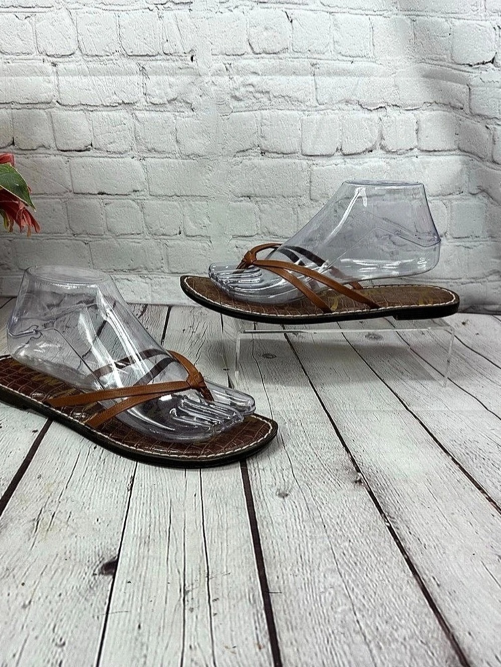 Sam Edelman Gerianne Leather Strappy Sandals US 9.5M Brown